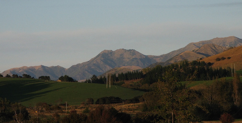 Rolling Hills and the Kaikoura Range Beyond